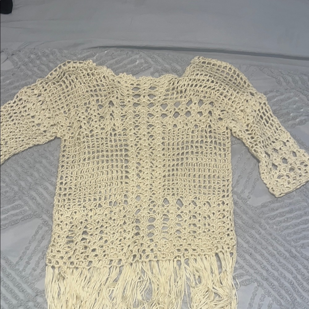 Cream Off-the-Shoulder Sweater